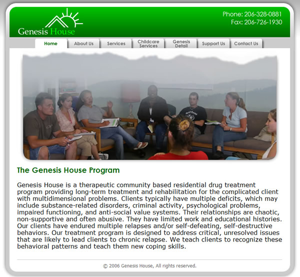 Genesis House Homepage