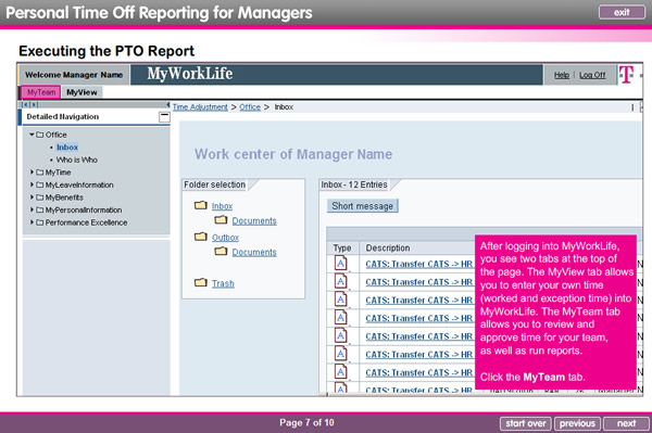 PTO WBT Course Page
