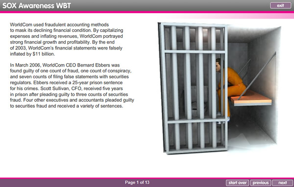 SOX WBT Course Page